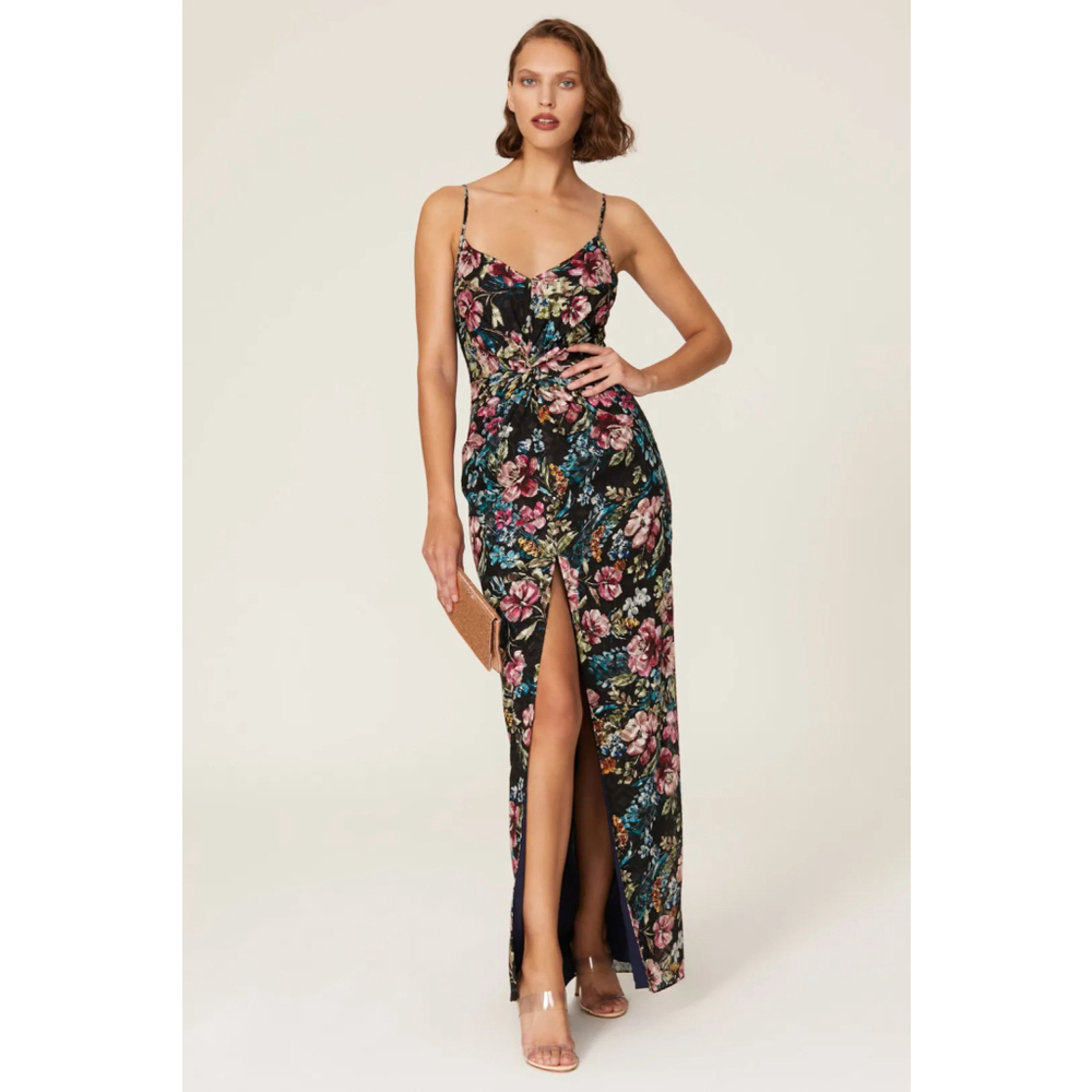 Amanda Uprichard Ellie Floral Gown Dress Black Floral $290 - Size M